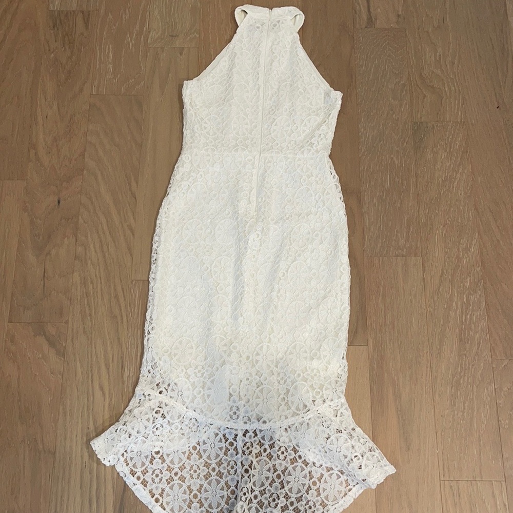 Enfocus Studio White mermaid style dress US size 4 - Picture 2 of 3